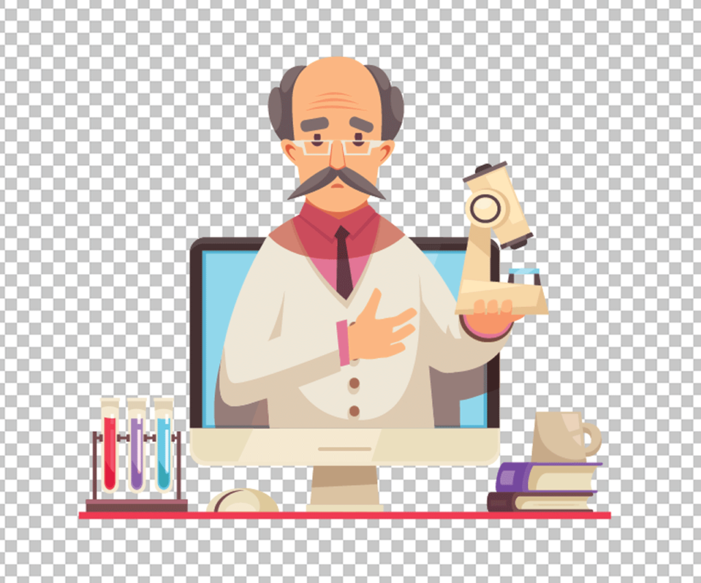 Online chemistry class PNG image