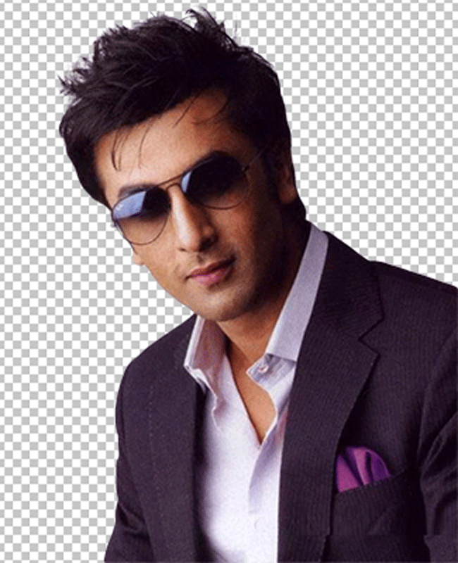 Ranbir Kapoor wearing Sunglasses and suit PNG image