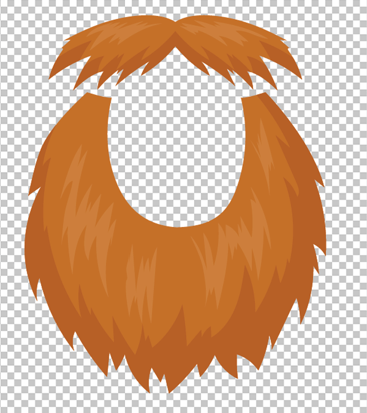 Cartoon Brown Beard PNG Image