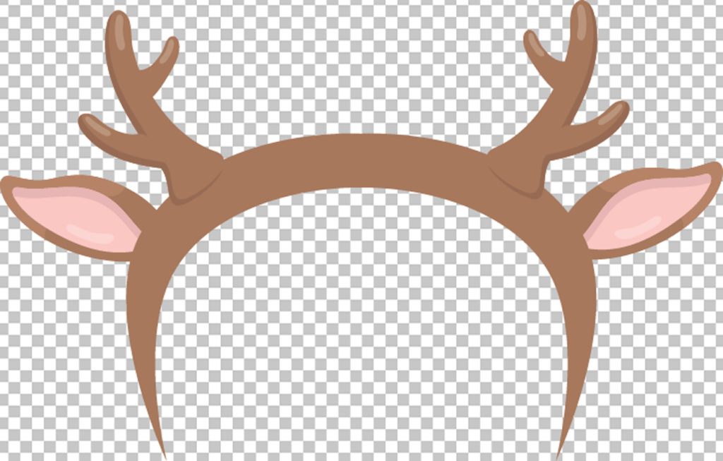 Cartoon Deer ears with antlers PNG image