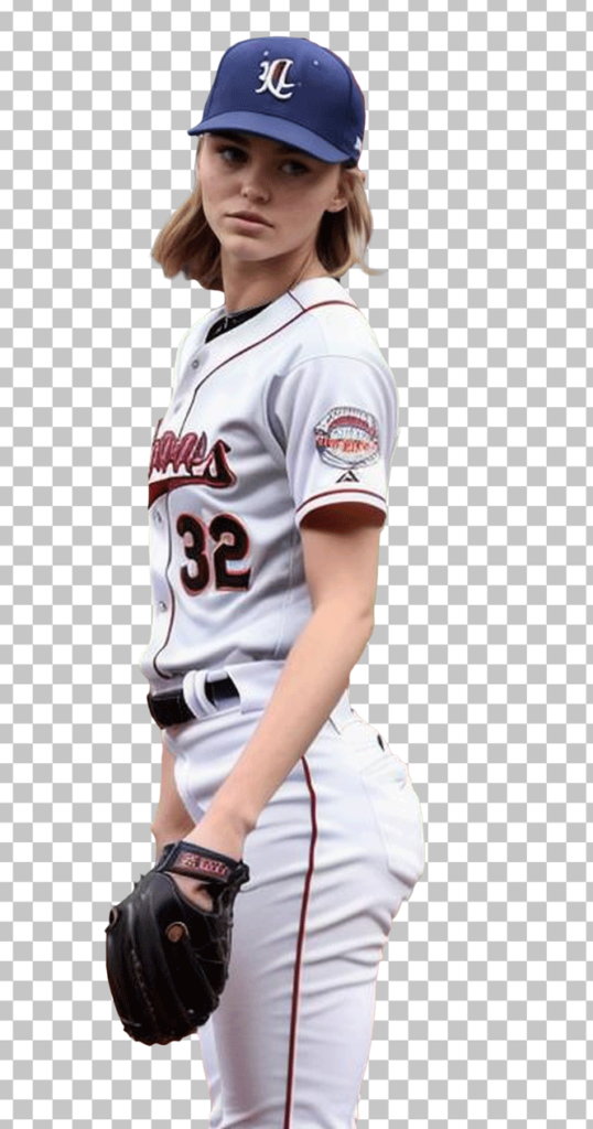 Lily-Rose Depp in Baseball uniform PNG Image
