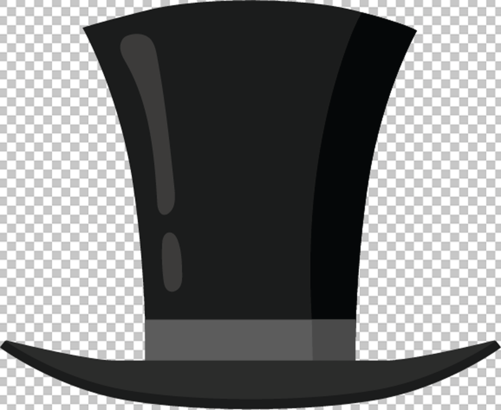 Black Top hat PNG image