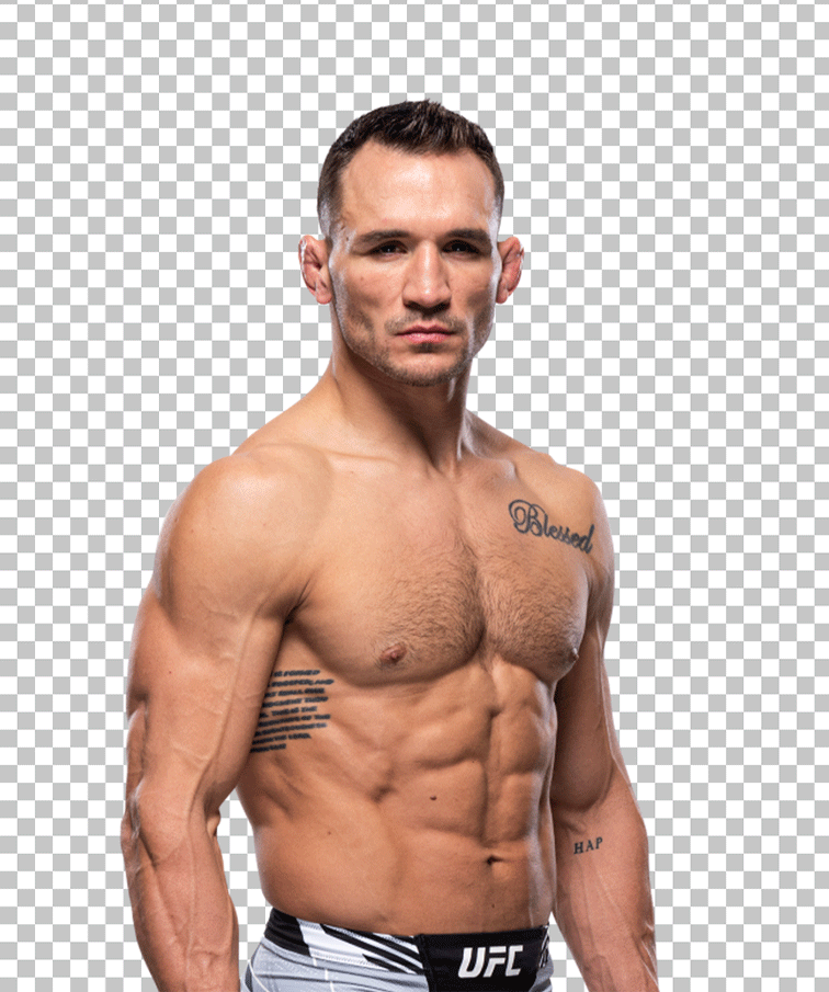 Michael Chandler with a shirtless and a muscular body PNG Image