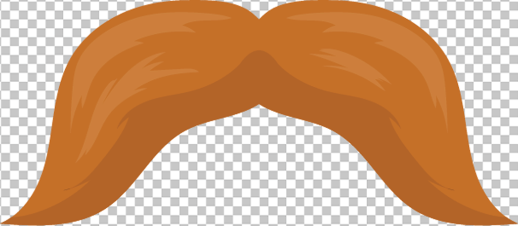 Brown mustache PNG image