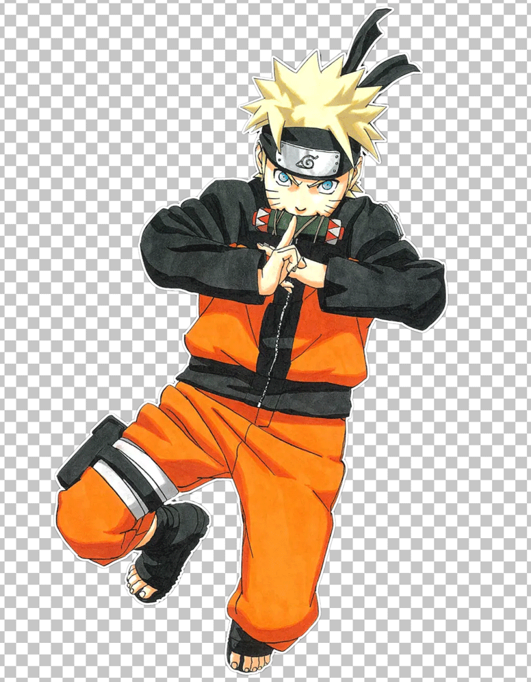Naruto Uzumaki from the anime Naruto Shippuden PNG image