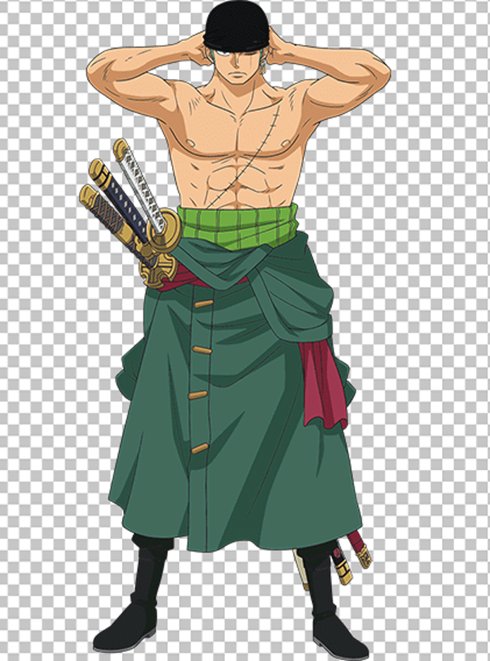 Zoro wearing Durag and carrying swords PNG Image