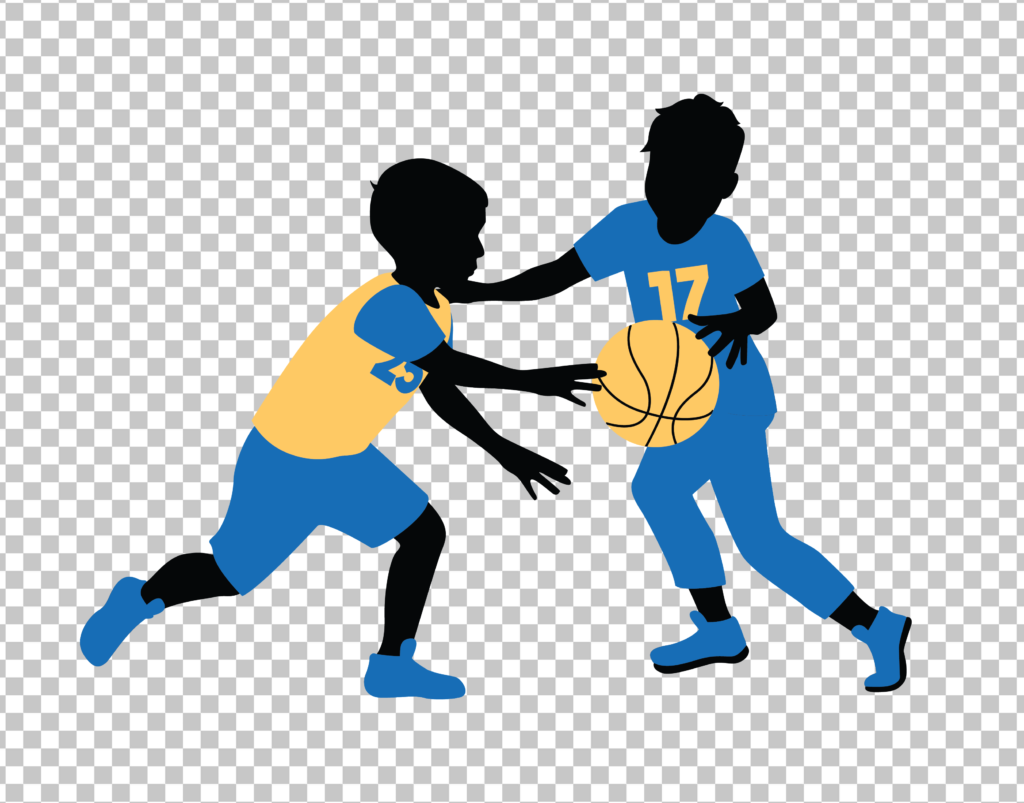 Basketball Silhouettes PNG Image