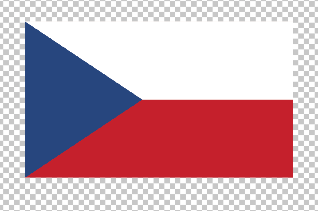 Flag of the Czech Republic with transparent image