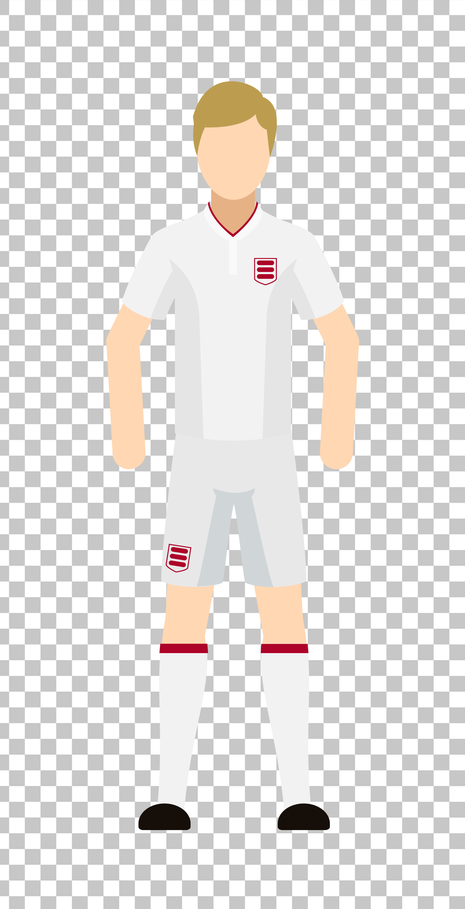 Player with England Football jersey Illustration