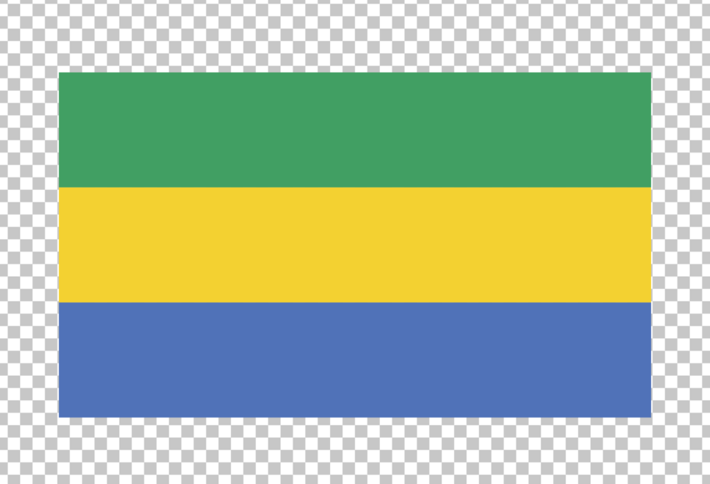 Gabon flag PNG Image