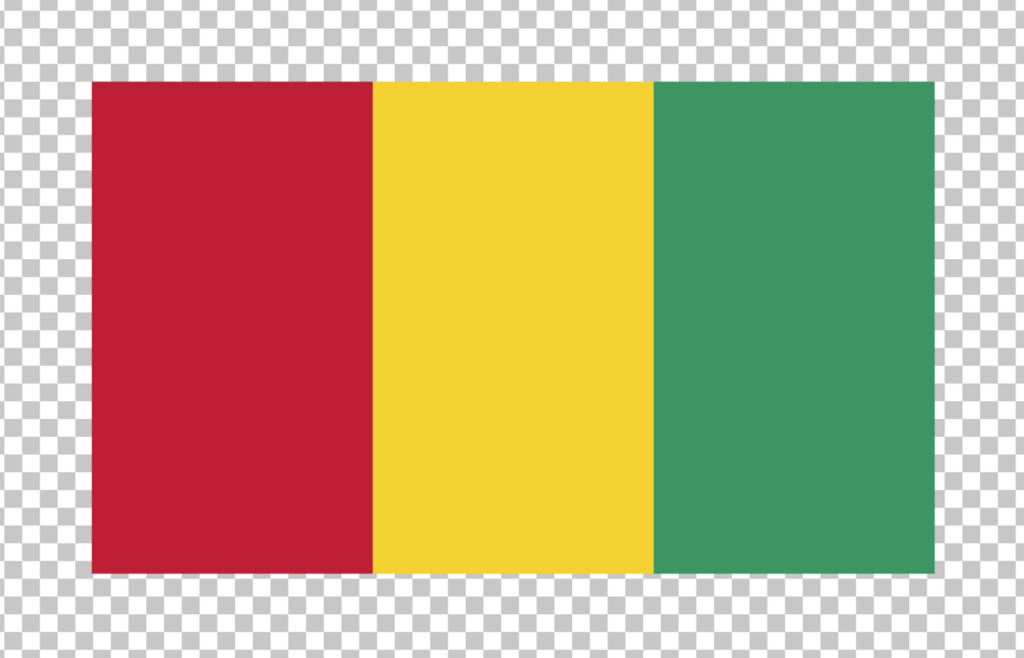 Guinea Flag with transparent image