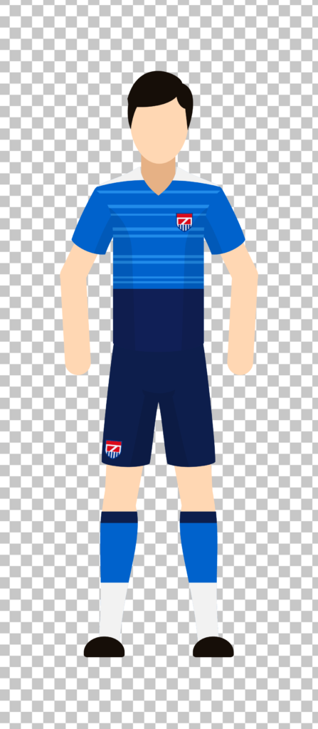 Player with USA Football Jersey Illustration