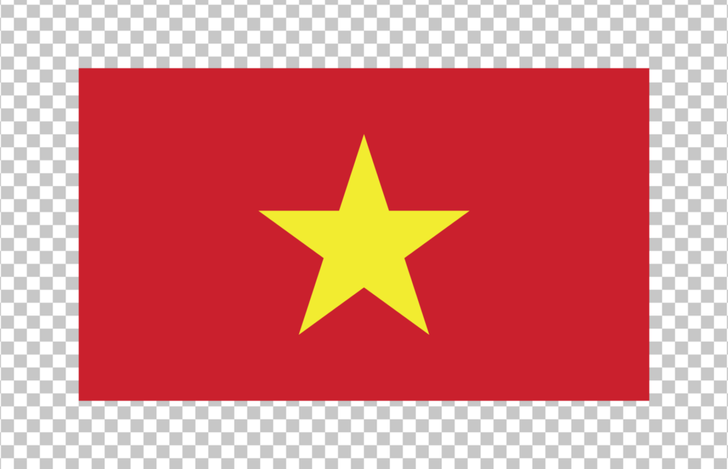 Flag of Vietnam, red flag with yellow star