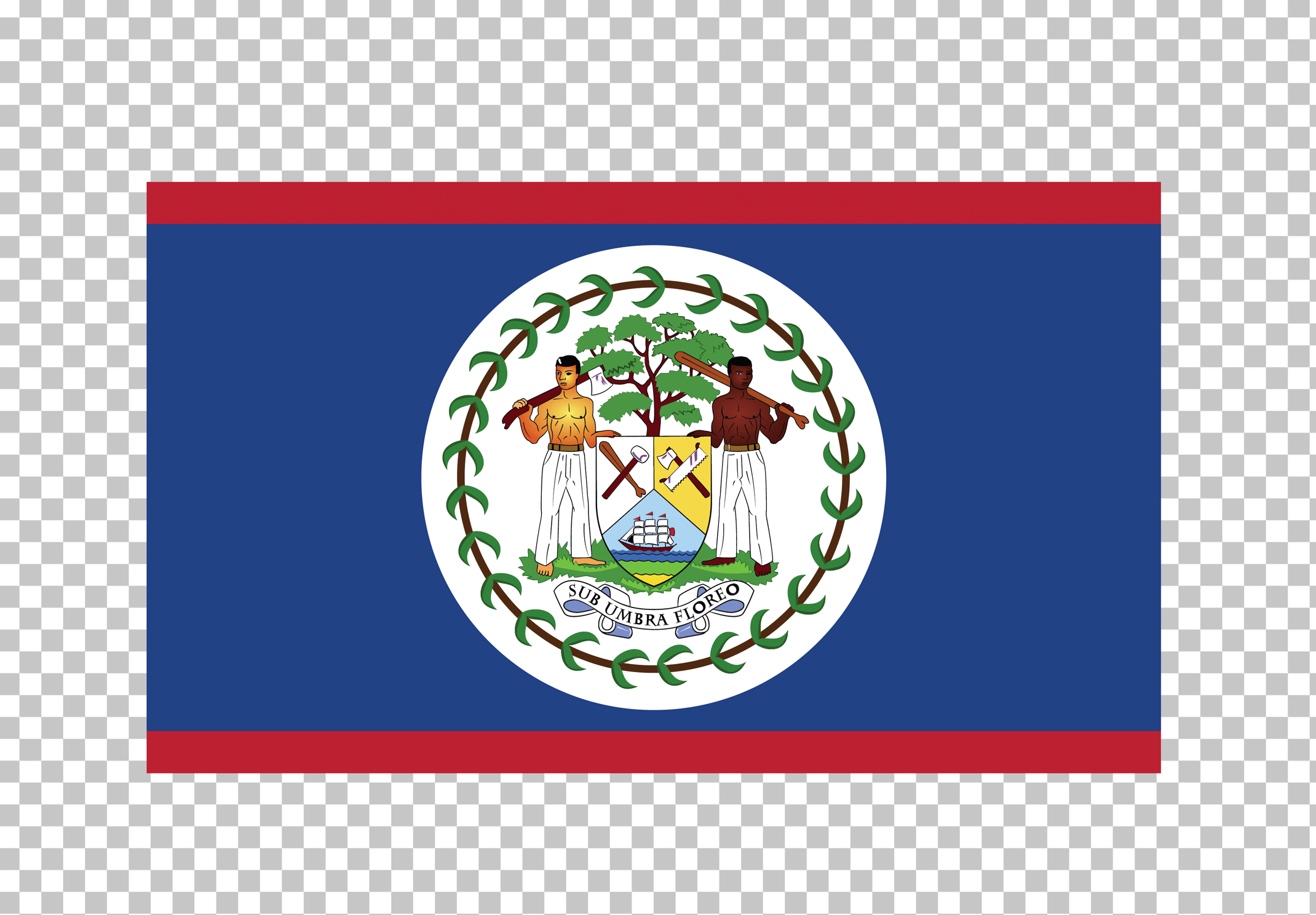 Flag of Belize PNG image