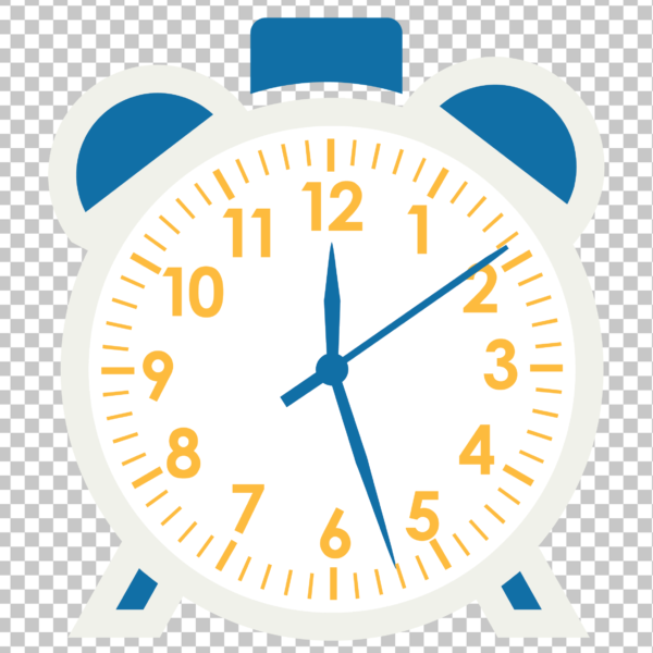 white and blue clock PNG Image