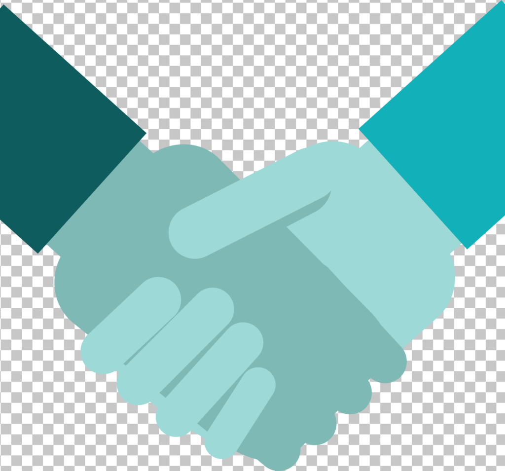 Deal done Vector PNG Image, handshake between two people on a transparent background