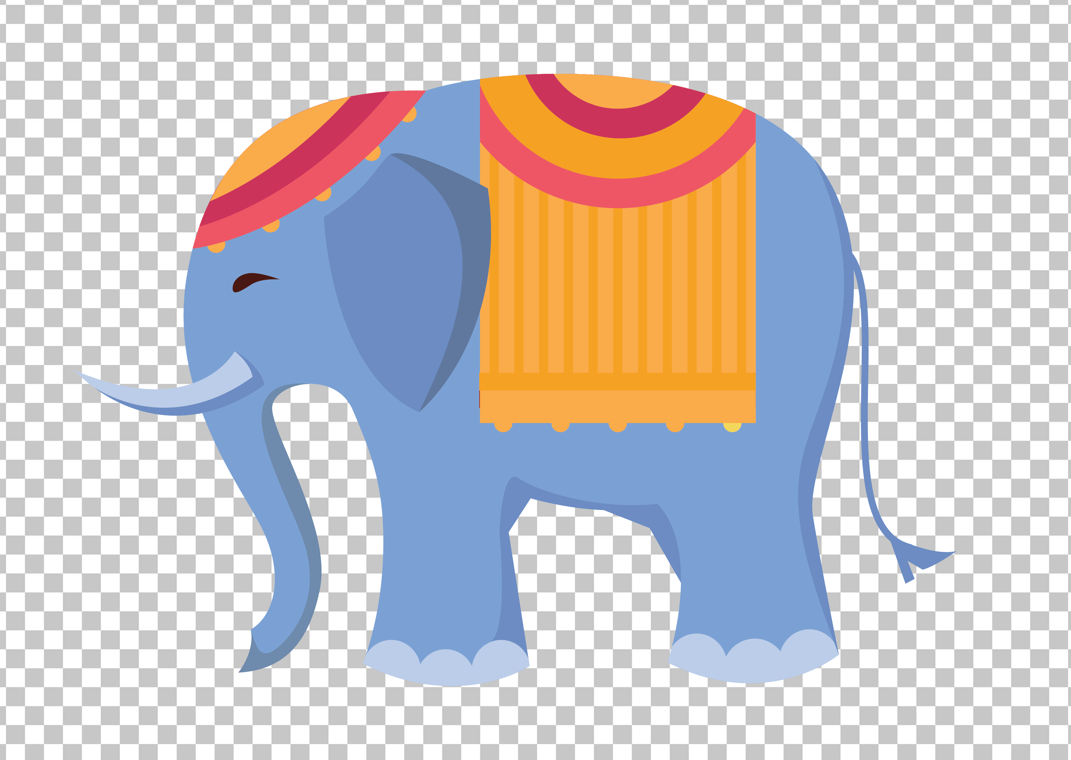 Diwali blue Elephant Vector PNG Image