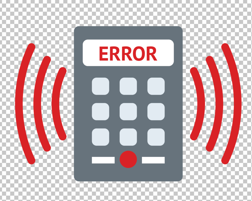 Calculator Error Message PNG Image