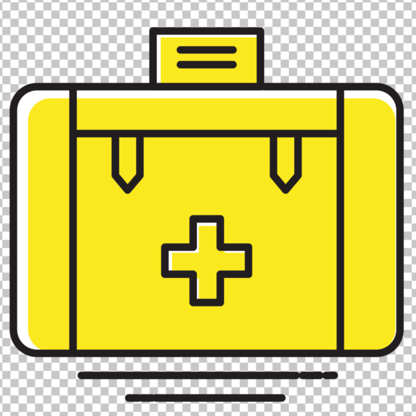 Yellow Medi Kit Vector icon PNG Image
