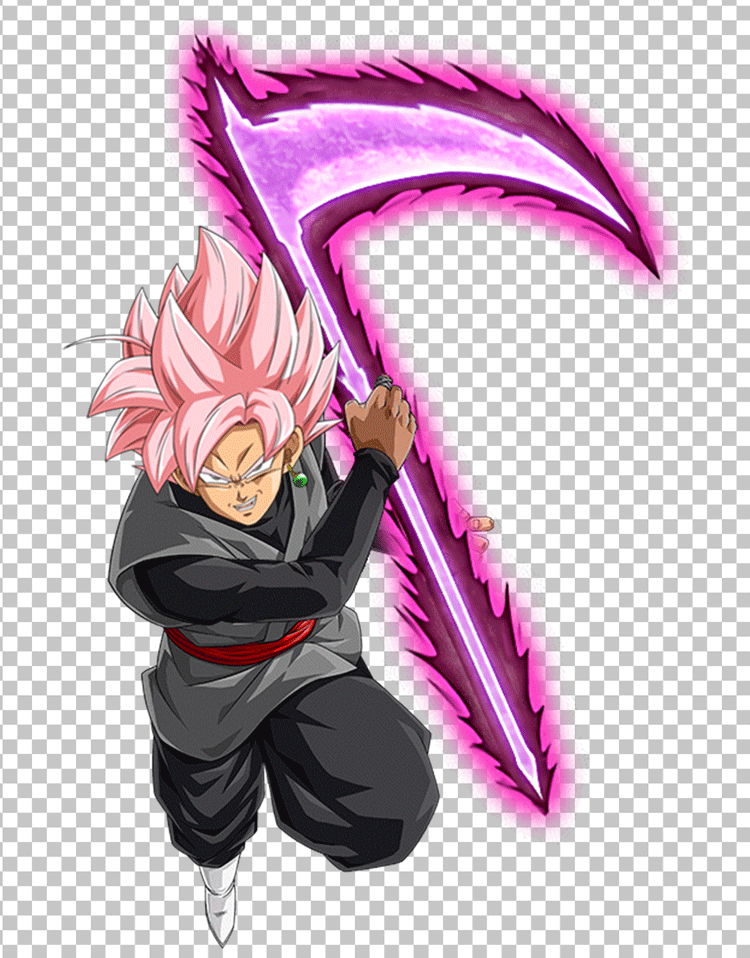 Goku Black holding a scythe in PNG Image