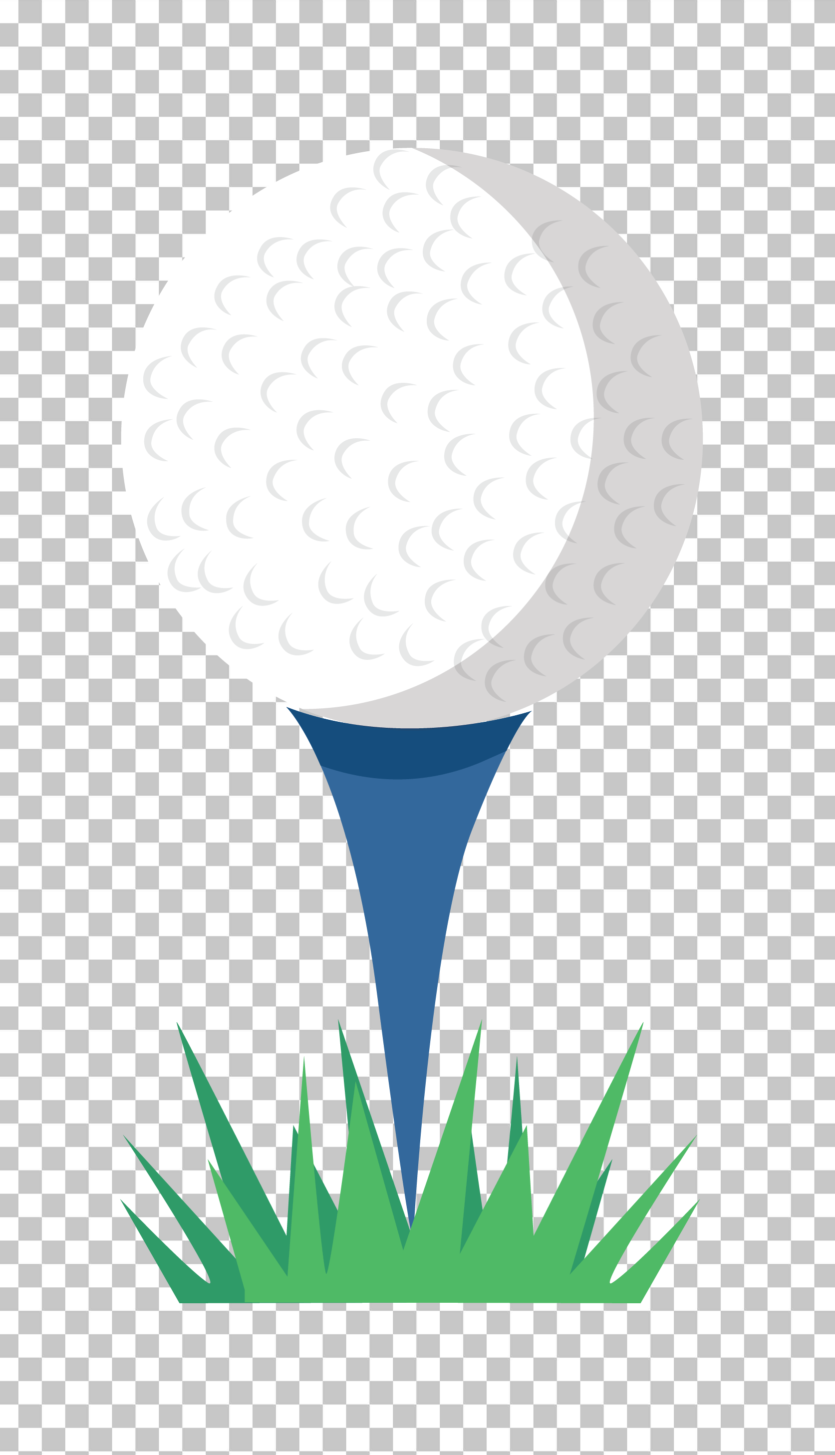 White Golf Ball on Blue Tee