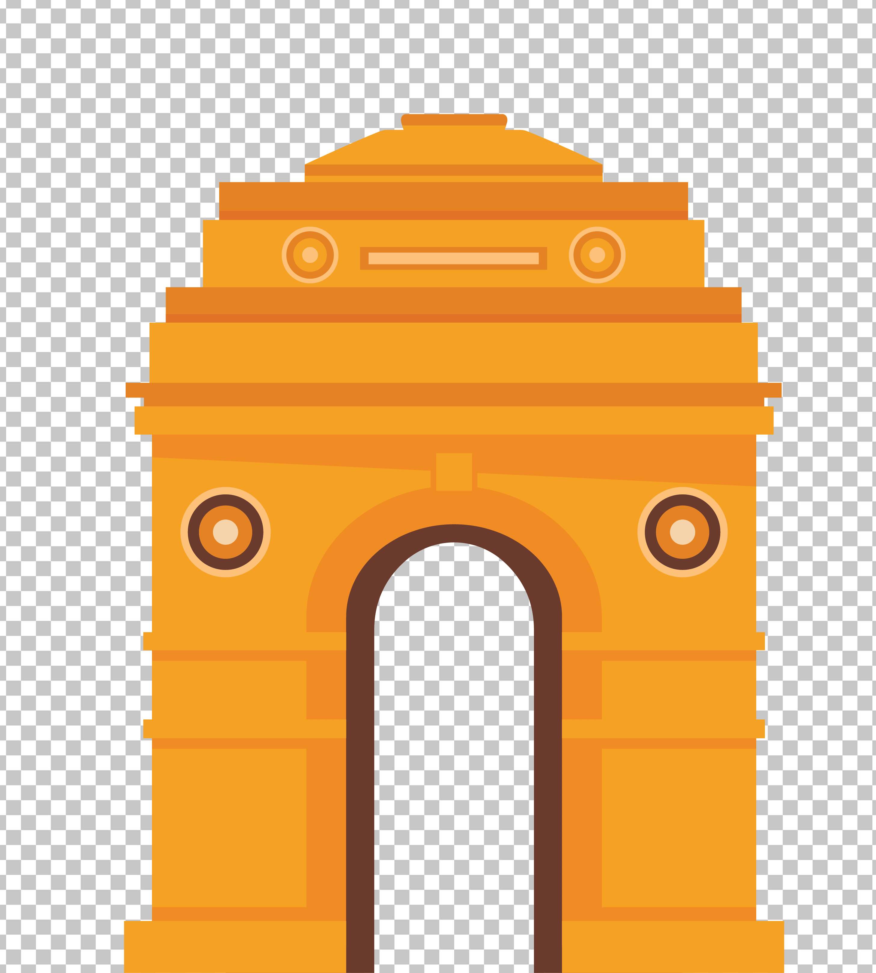 India Gate vector PNG Image