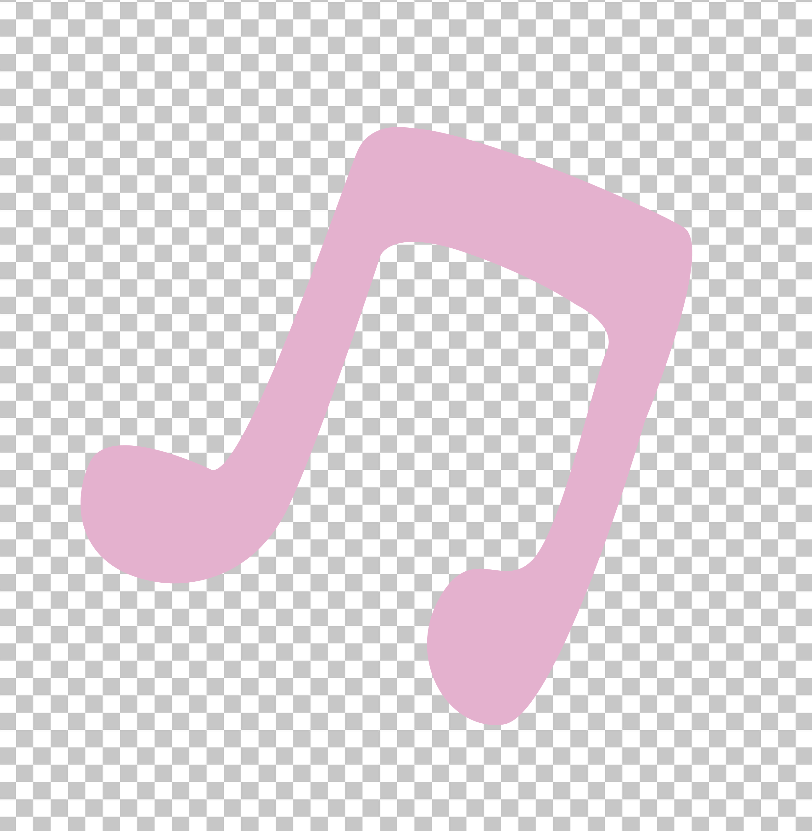 Pink Music Note Icon PNG image