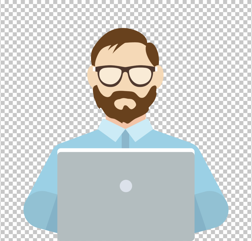 Man is working in office PNG Image
