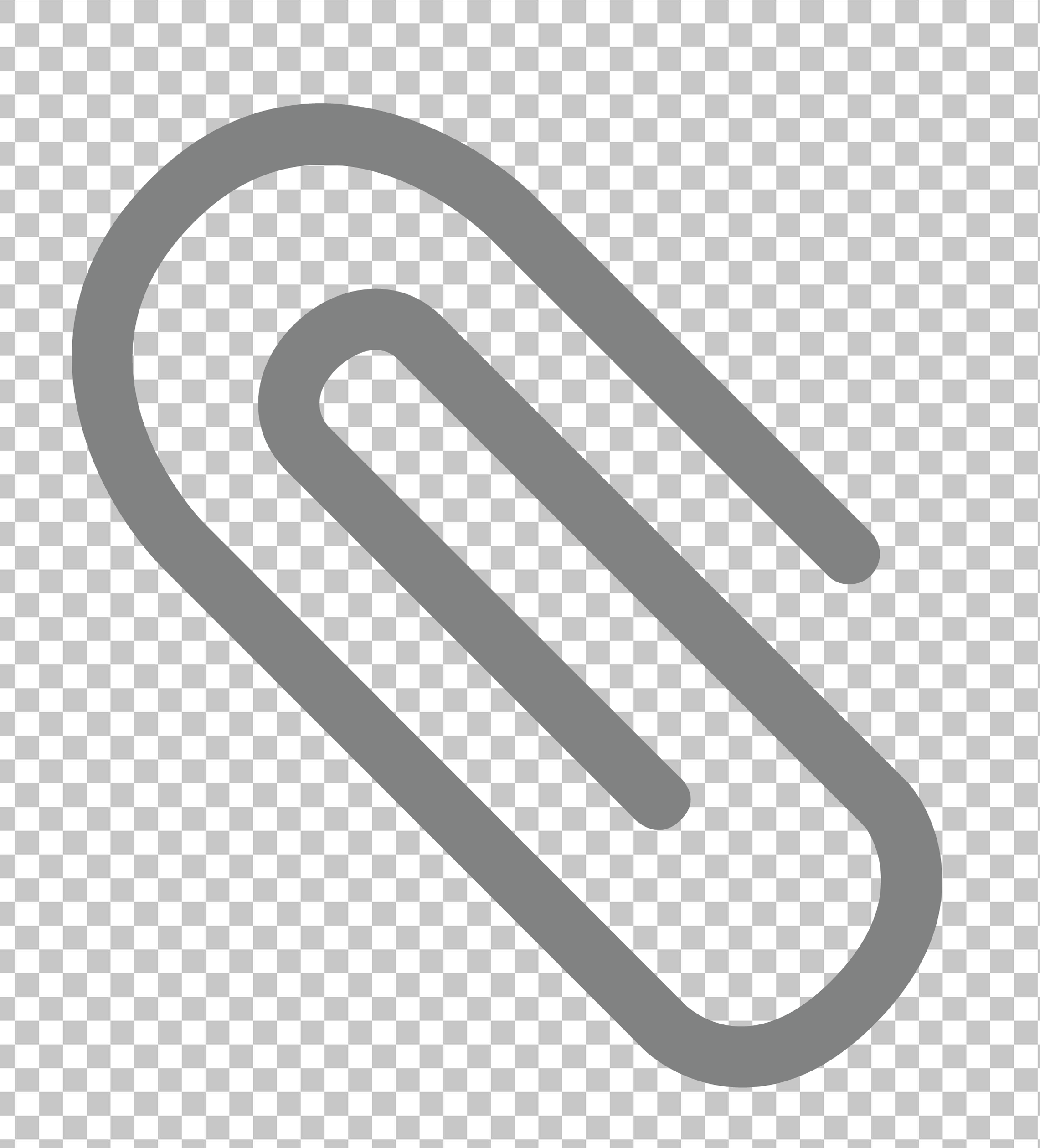 Grey Paper Clip Vector PNG Image