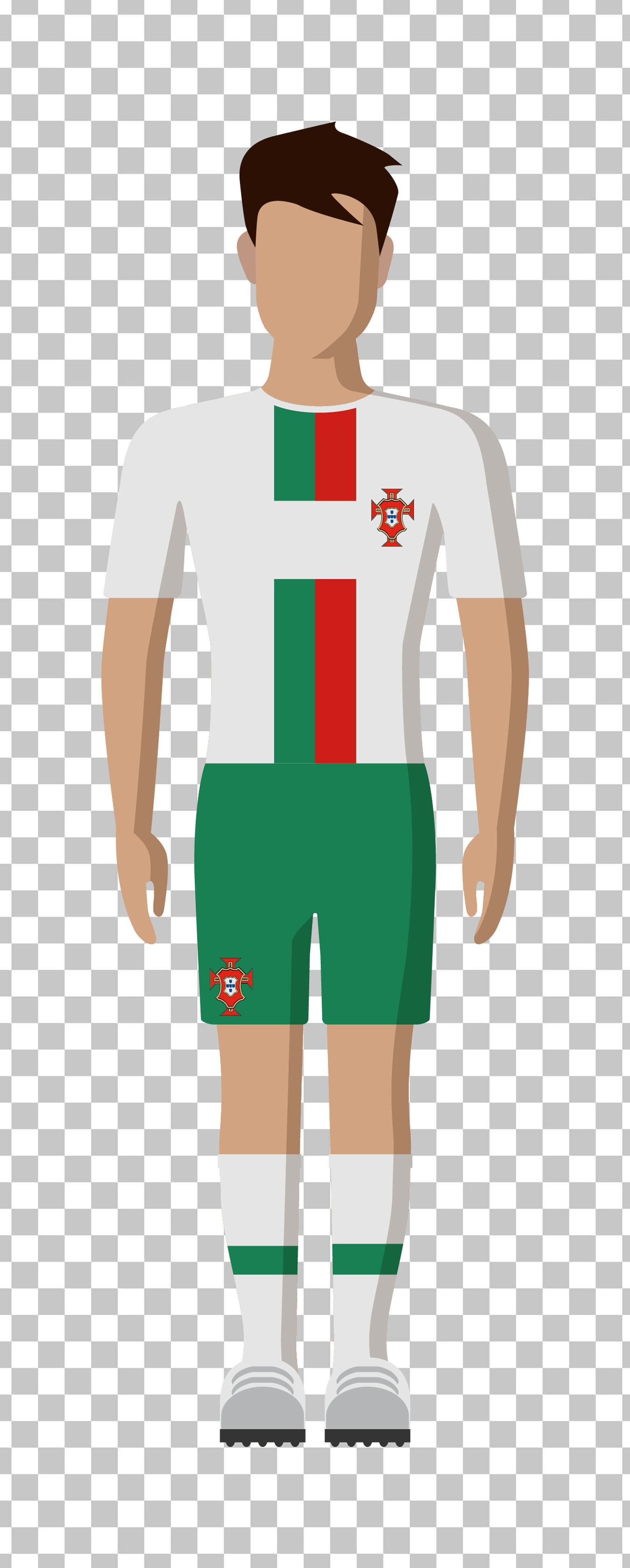 Player with Portugal Football Away Jersey