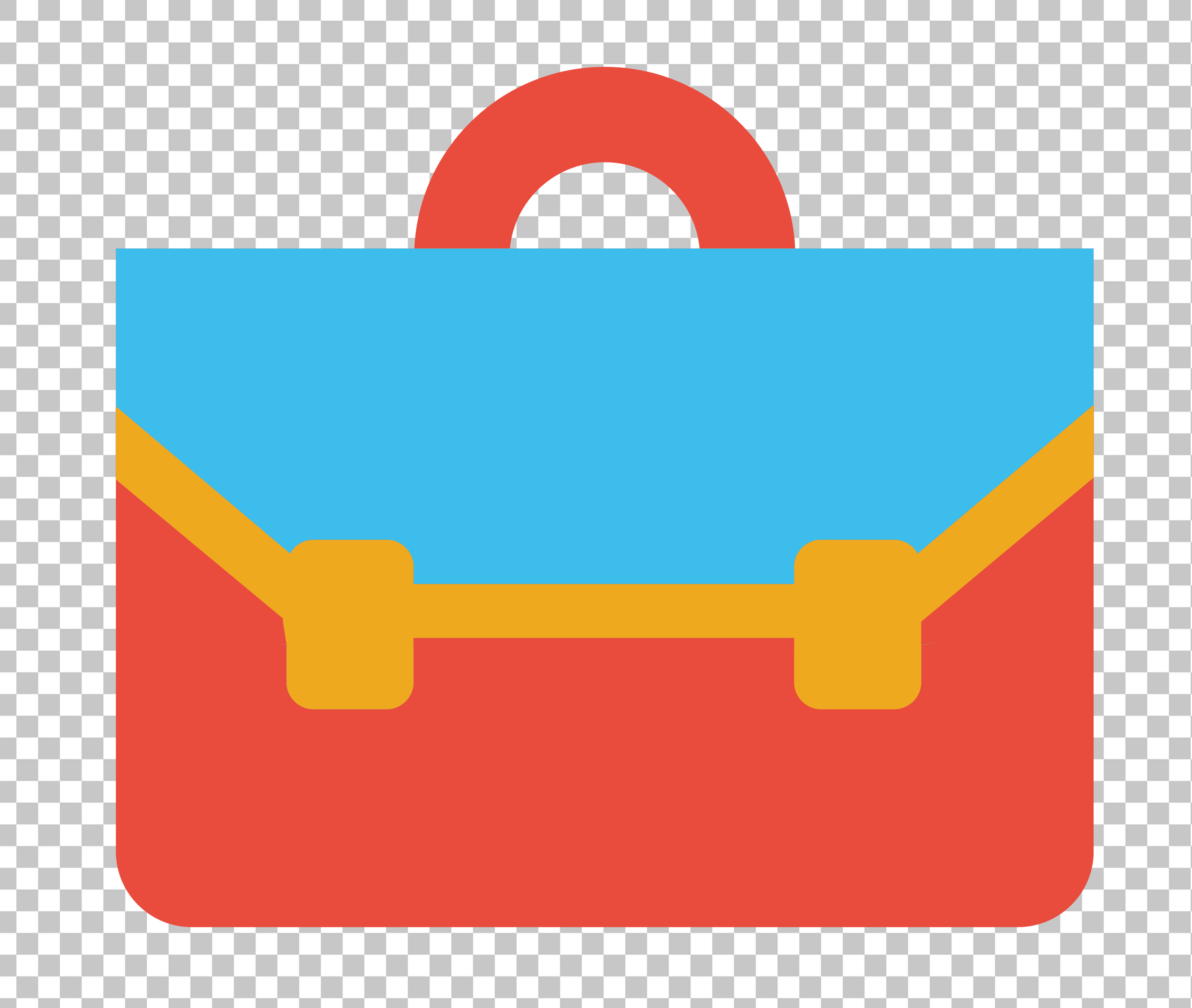 Cartoon Style Briefcase PNG Image