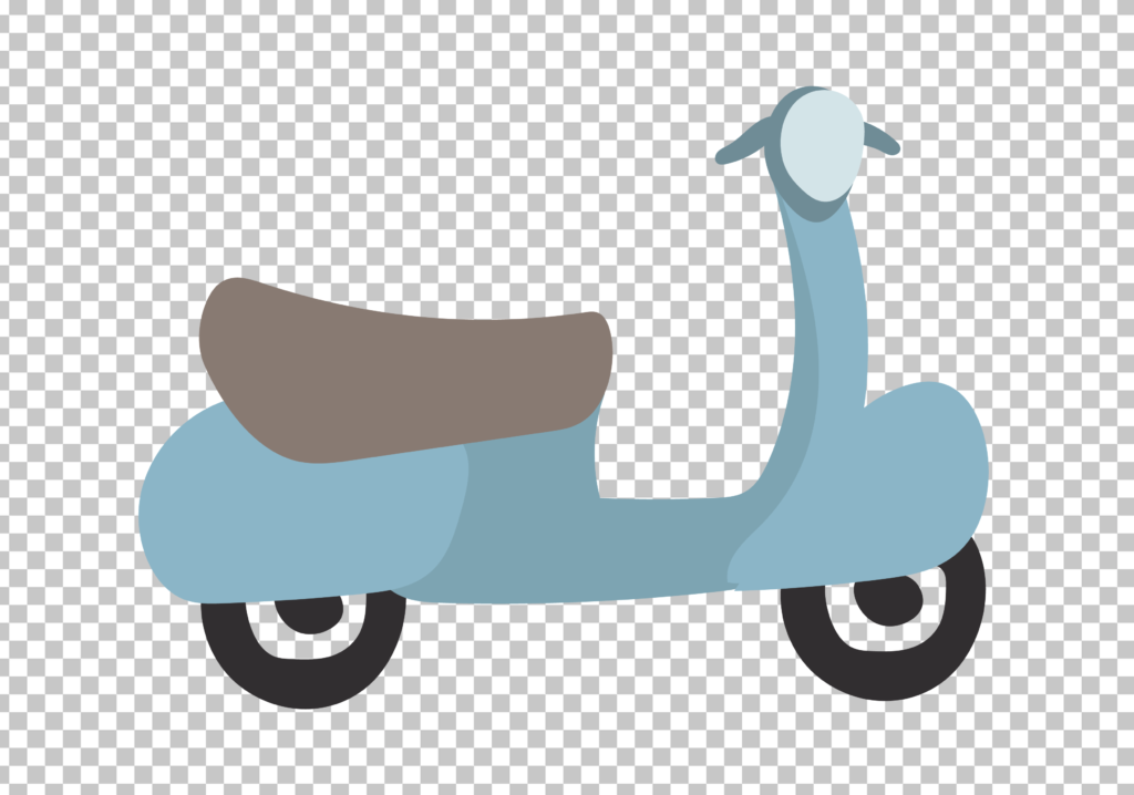 Blue Scooter PNG Image