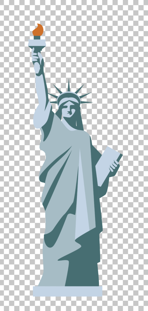Statue of Liberty Holding Torch PNG Image