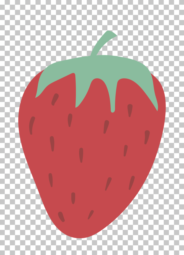 Red Strawberry icon with a green stem.