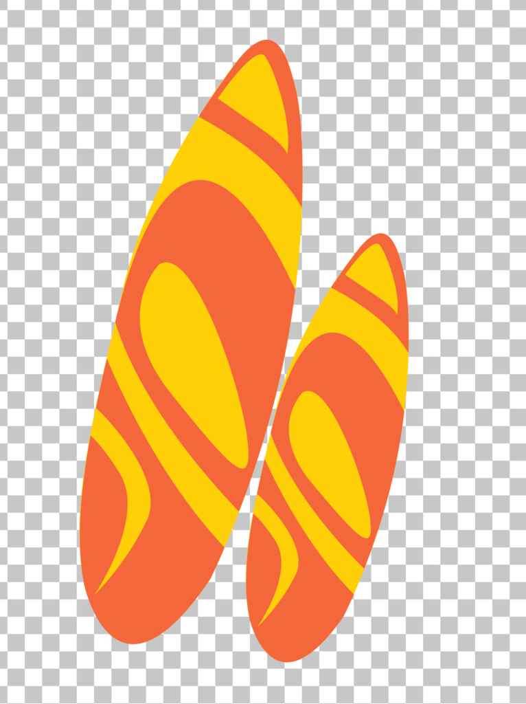 Two Surfboards on Checkerboard Background
