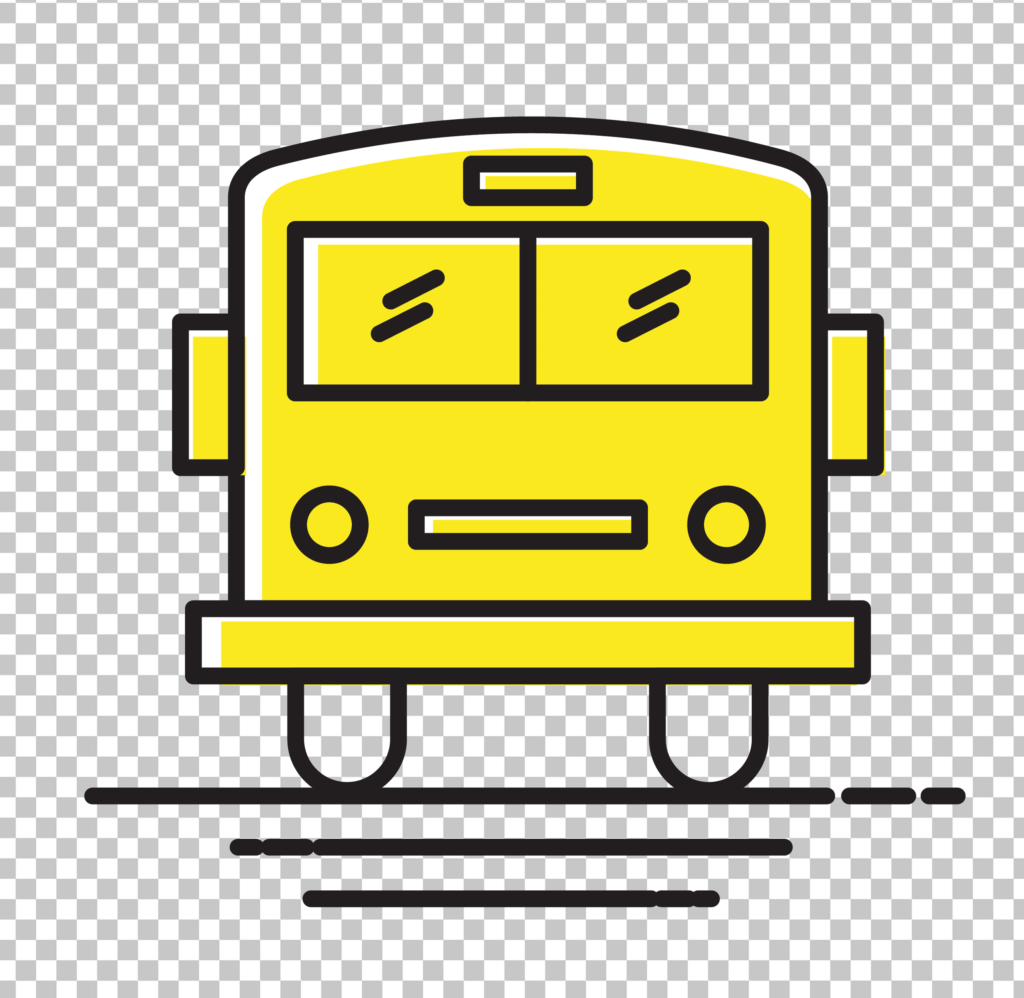 Yellow School Bus Vector PNG Image