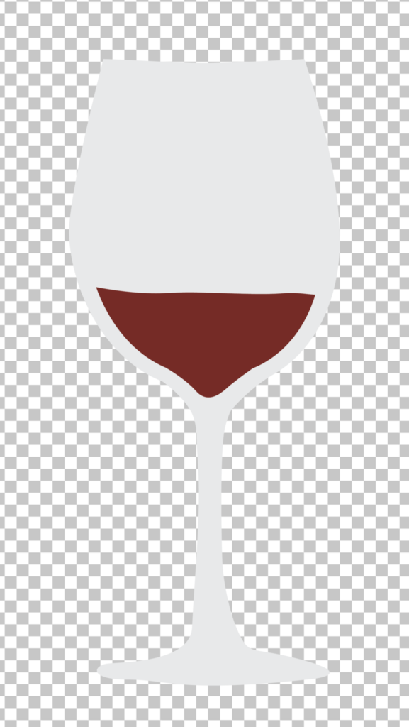 Wine glass filled with red wine icon