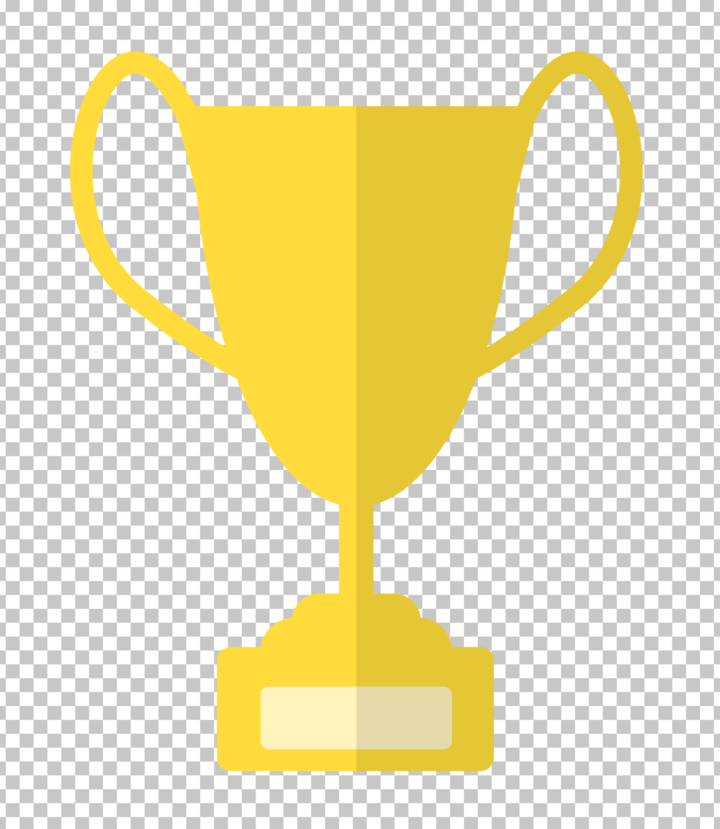 Yellow Trophy PNG Image