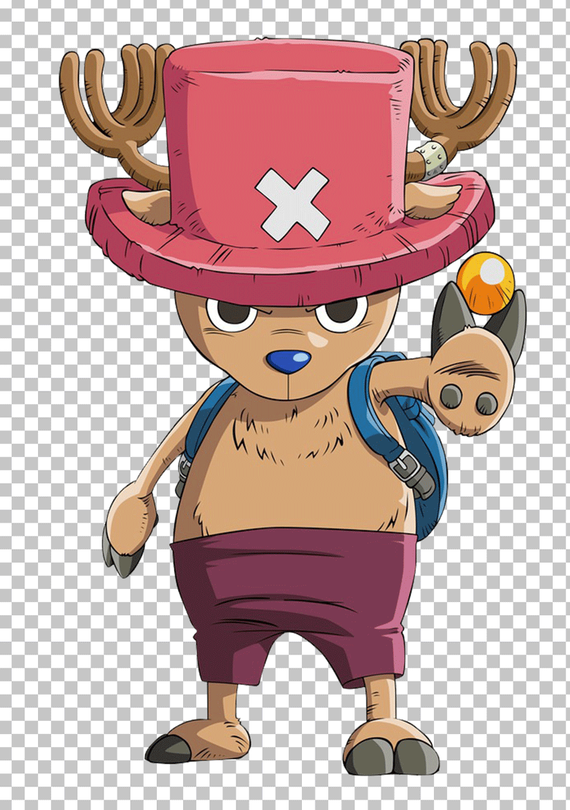 Tony Chopper holding a candy PNG Image