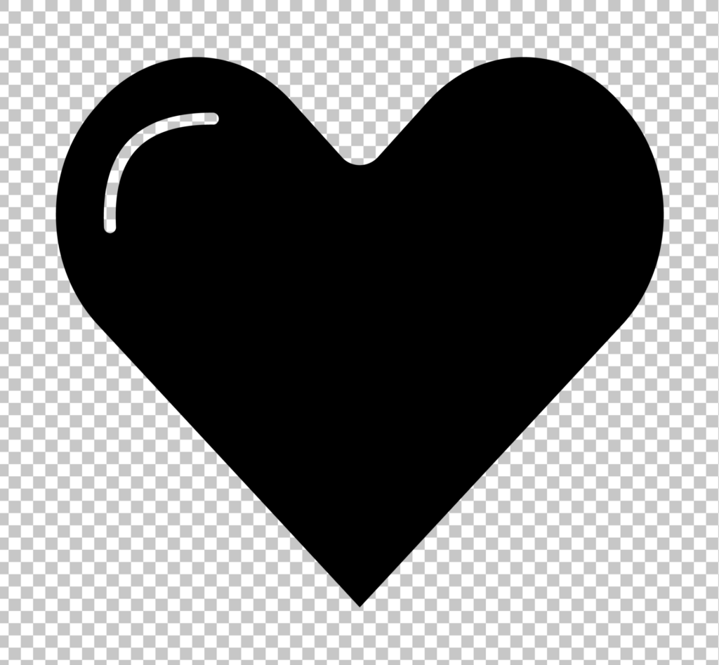 Black Heart icon PNG Image