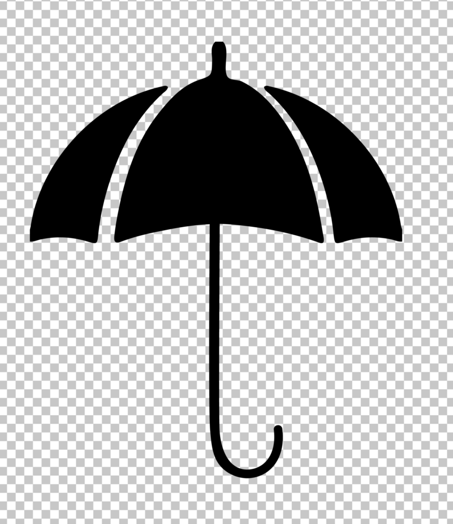 Black Umbrella Icon PNG Image
