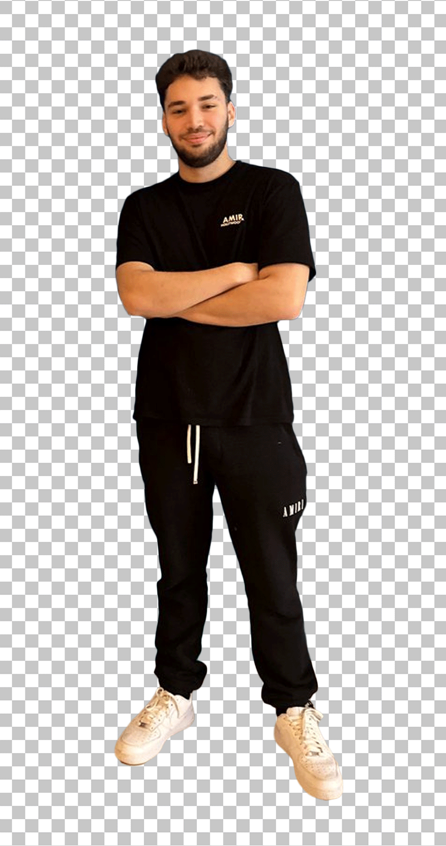 Adin Ross is Standing in black dress PNG Image