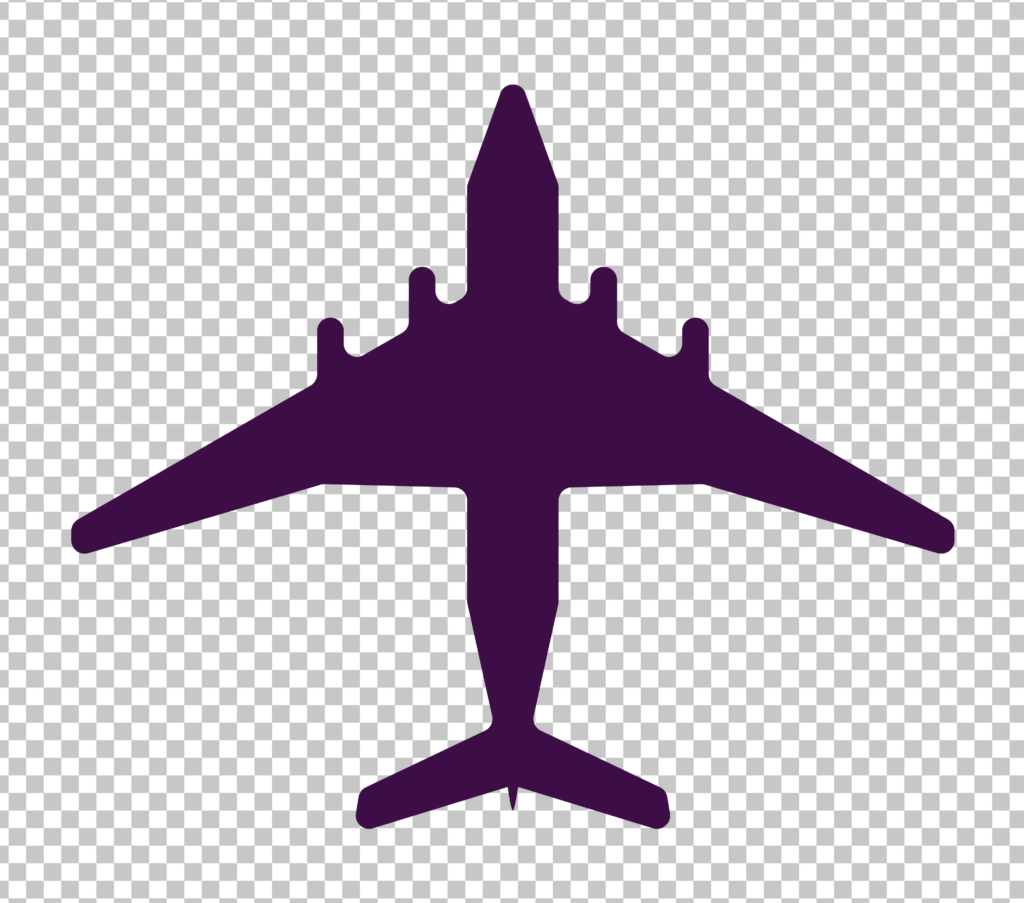Airplane Silhouette PNG Image.