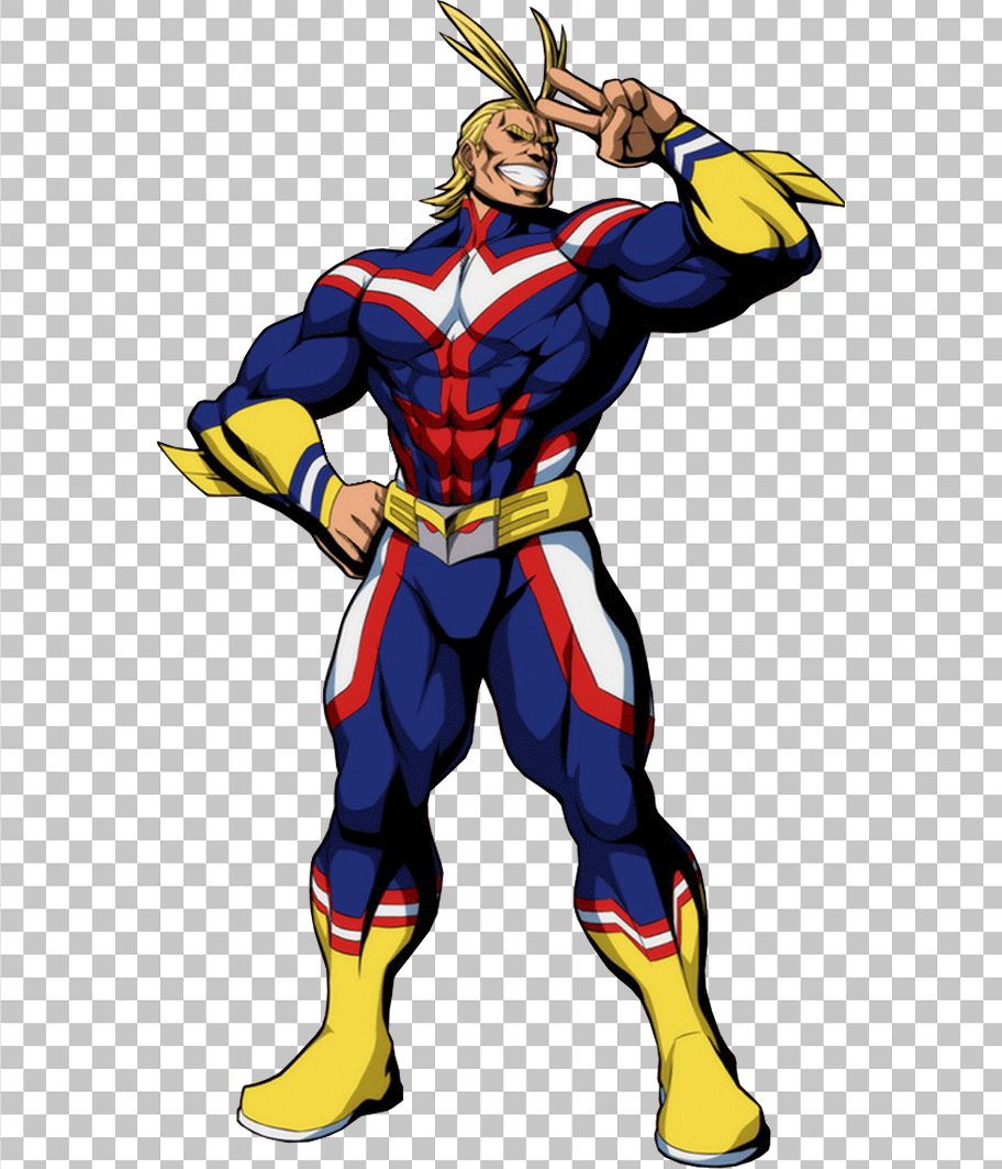 All Might Peace Sign PNG Image