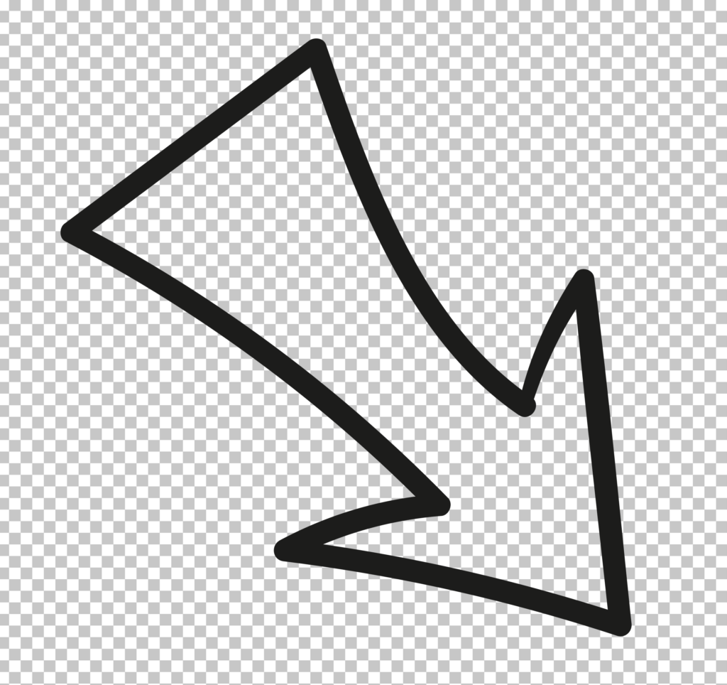 Hand-Drawn Arrow Pointing to the Right PNG Image