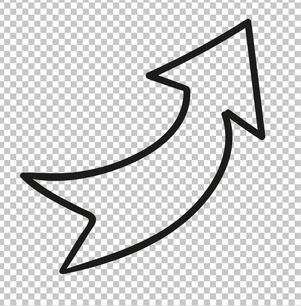Curved Arrow Pointing to the Right PNG Image