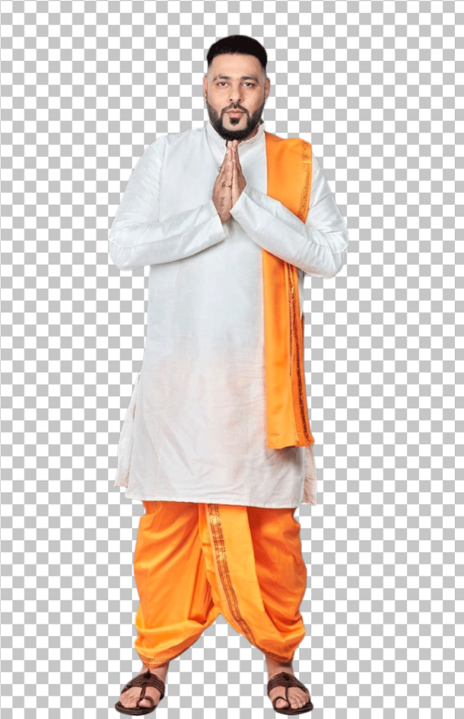Badshah in traditional Indian dress PNG Image