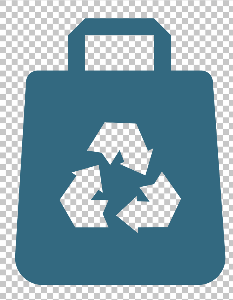 Bag with Recycling Symbol PNG Image