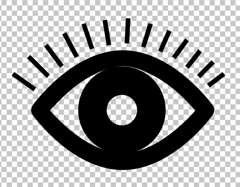 Eye Icon PNG with Lashes
