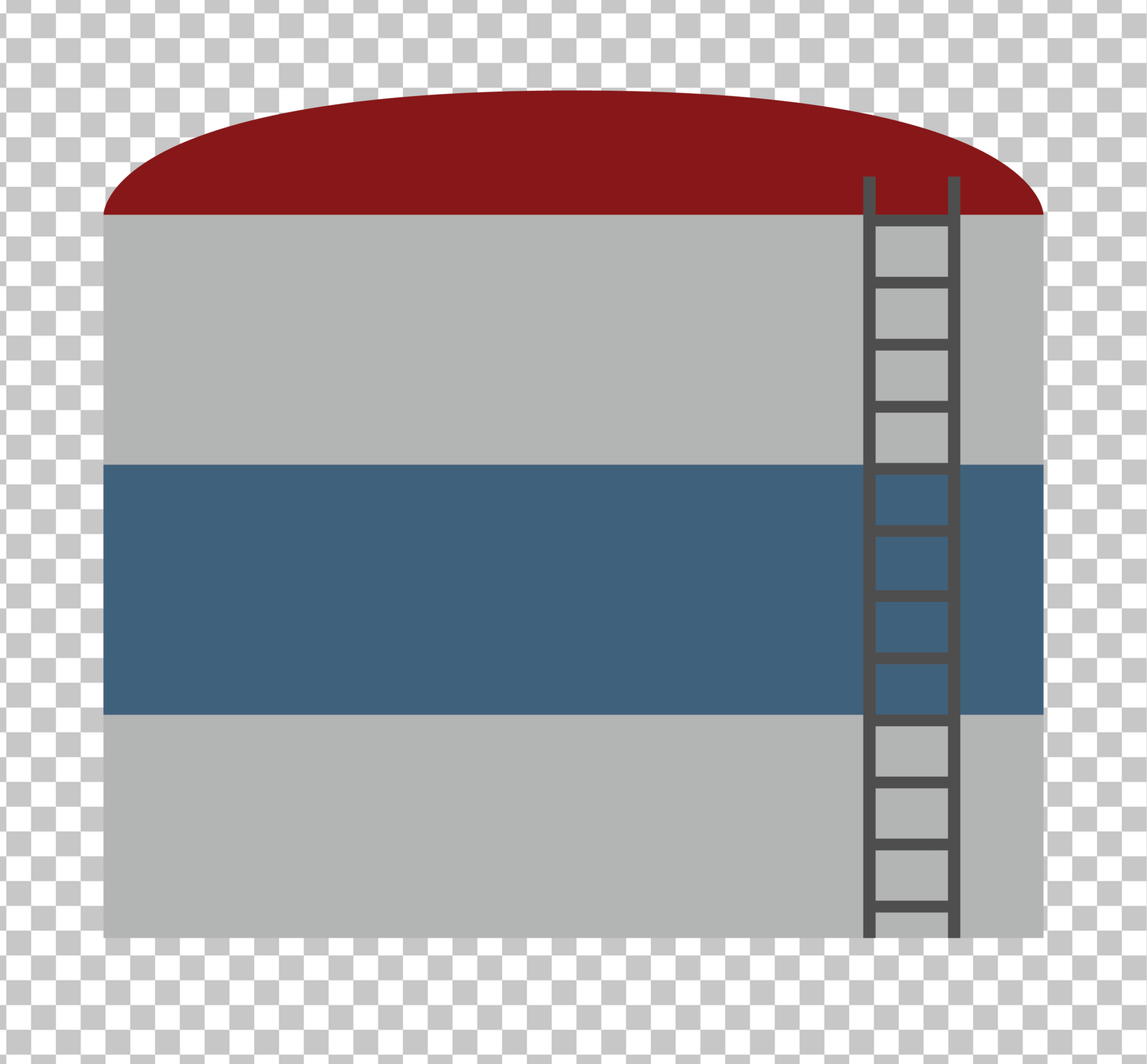 Food Storage Tank with Ladder PNG Image